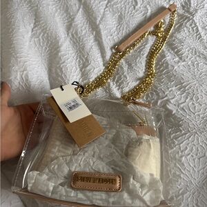Steve Madden Clear and Nude Women's Bag